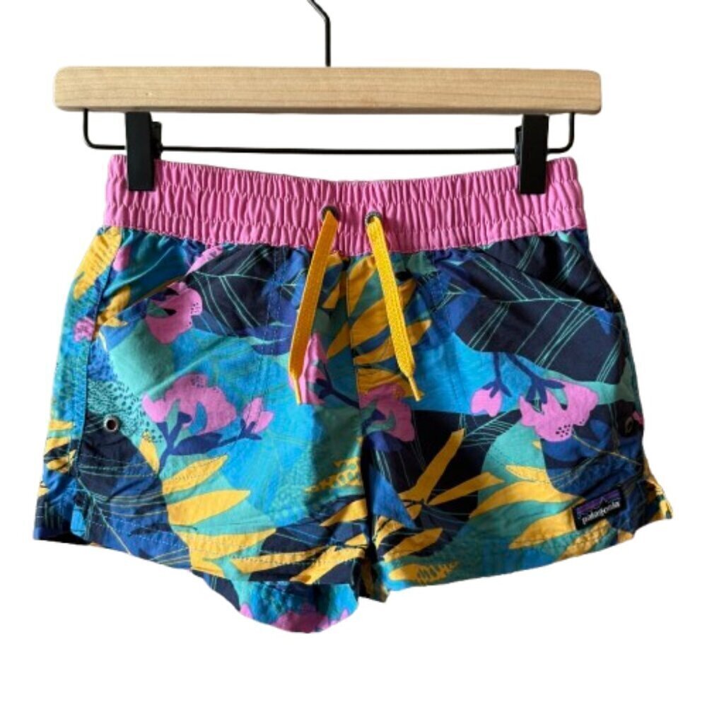 Youth Girl's M Patagonia Costa Rica Baggies Shorts Tropical Floral